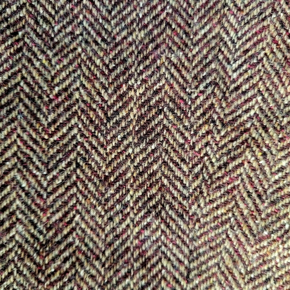 H&M Brown Herringbone Wool Midi Flare Skirt - Picture 4 of 6